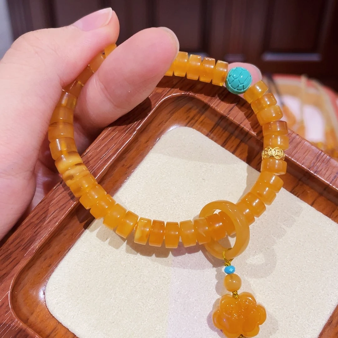 未镶嵌蜜蜡手链手串