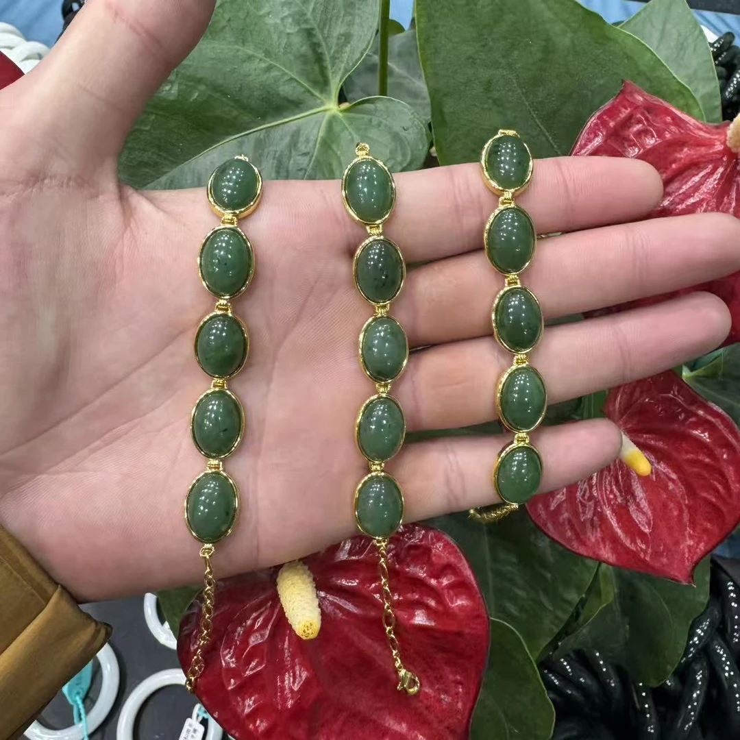 老李严选 和田玉碧玉手链 拍一发一多样性发其一 D649