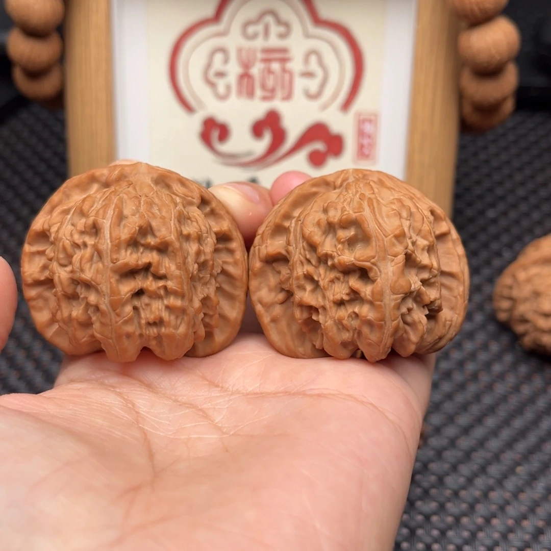 吊坠文玩核桃白狮子全43