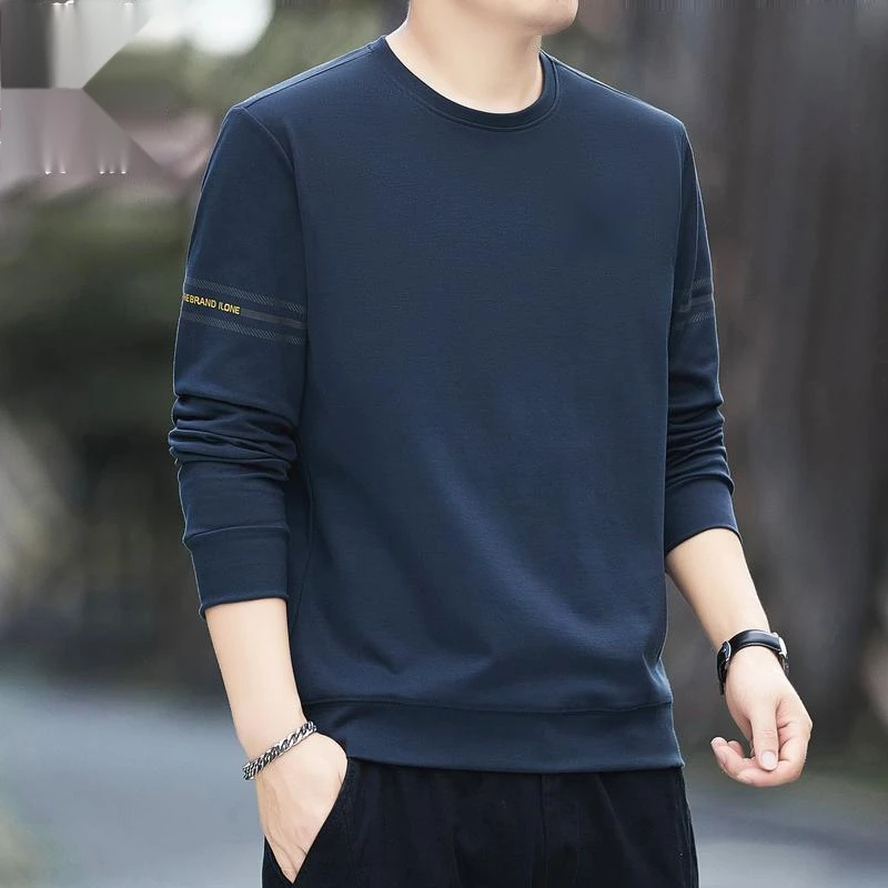 男装秋冬男上衣休闲圆领卫衣男运动套头潮流百搭男士长袖