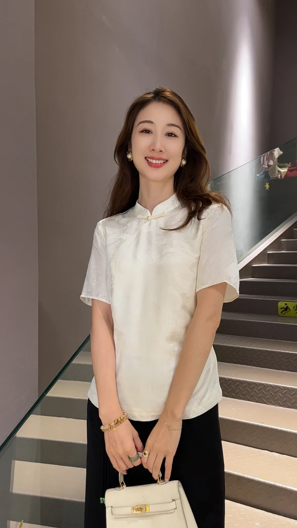 《佩佩定制》时尚显瘦日常气质新中式中国风长袖衬衫4713