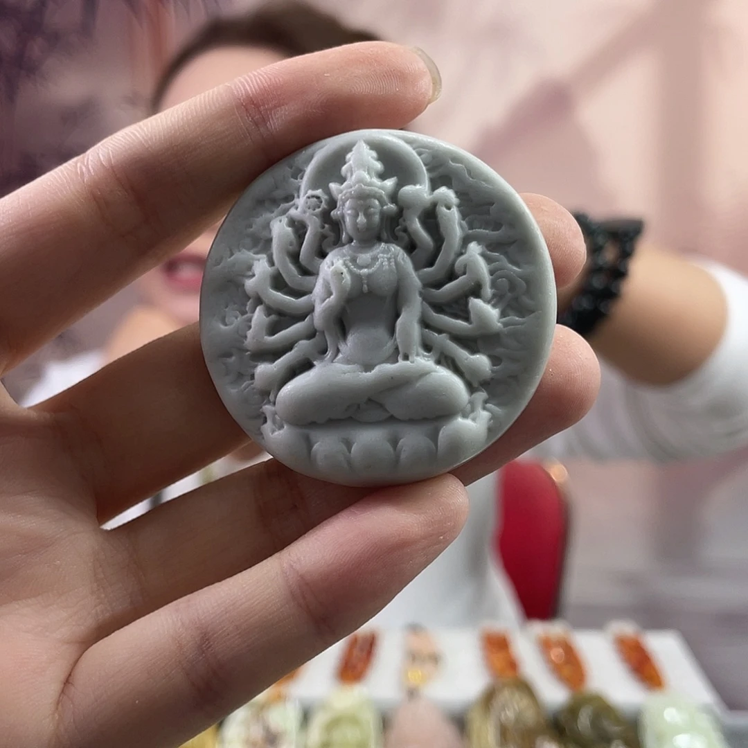 蛇纹石玉未镶嵌吊坠(赠链)