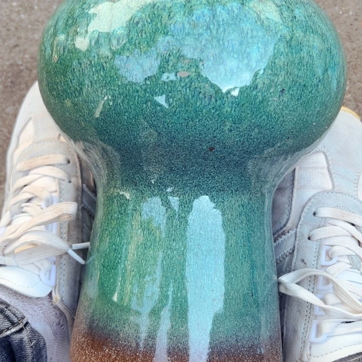 紫砂花盆高23口14瑕疵