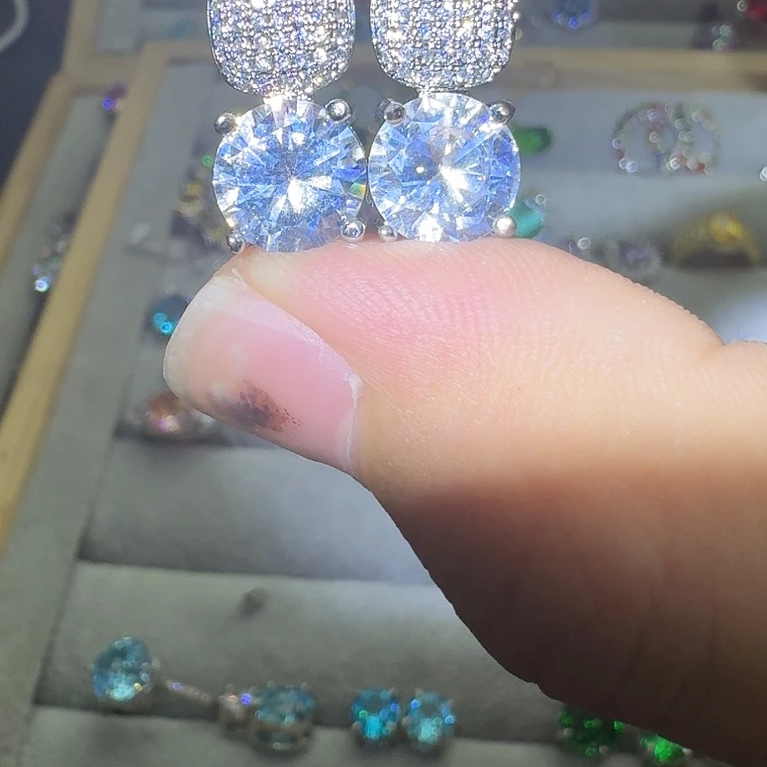 托帕石戒指银S925镶嵌