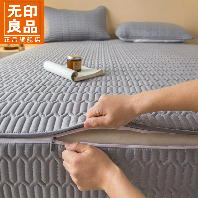 【无印良品】全棉防滑四季通用固定防滑床笠透气加厚床罩保护套罩