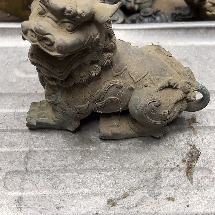 刺***儿黄铜摆件，文房工艺品摆件