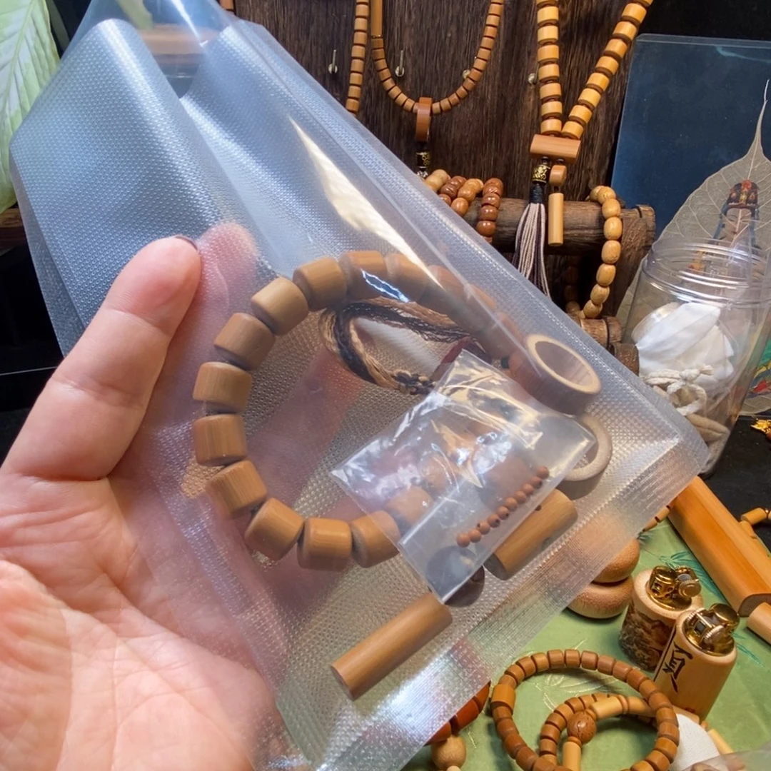 普***艳竹实心竹红皮手持手串手工制作