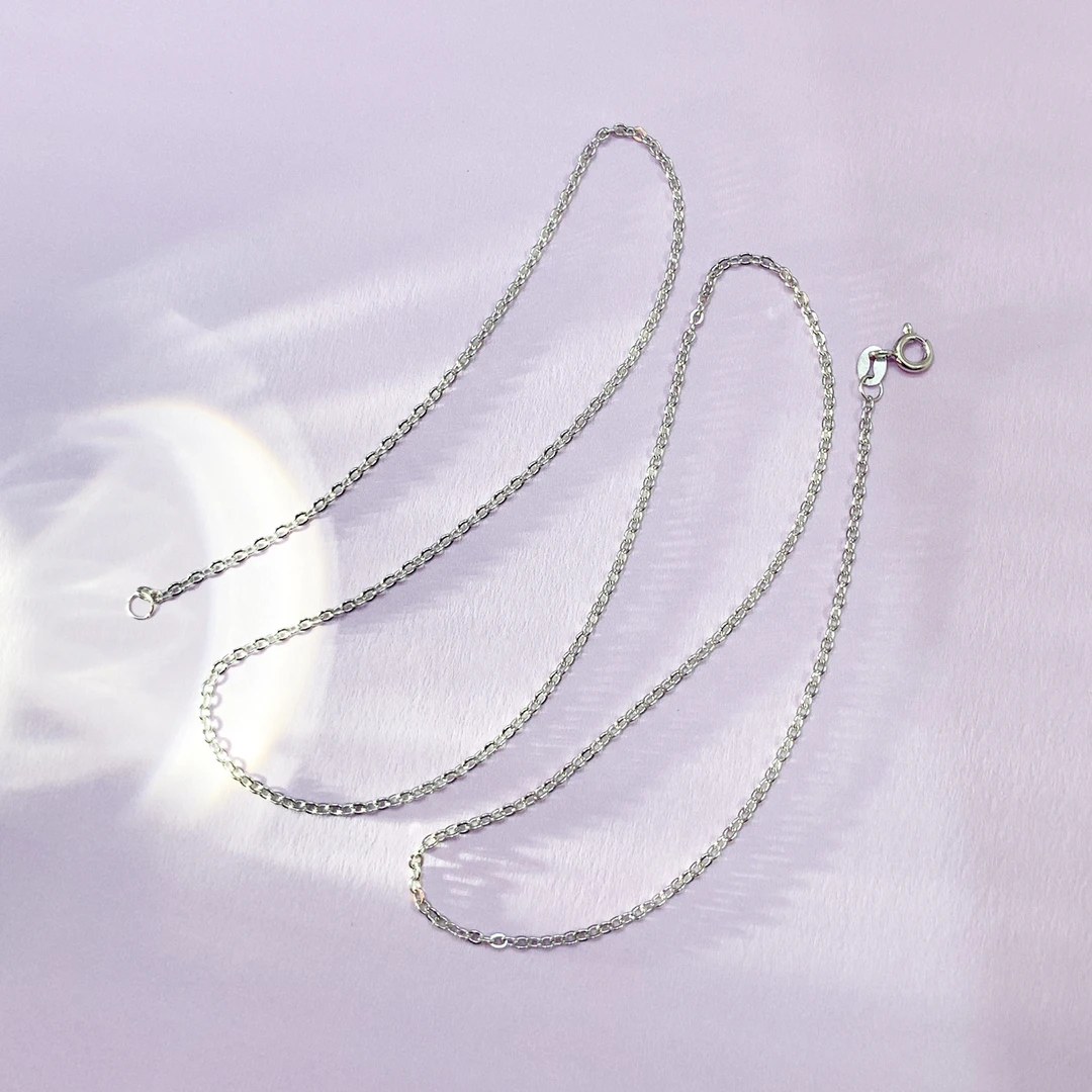链子925银 【金漾玉润】50CM纯银环环相扣项链加厚实心升级版闪O链