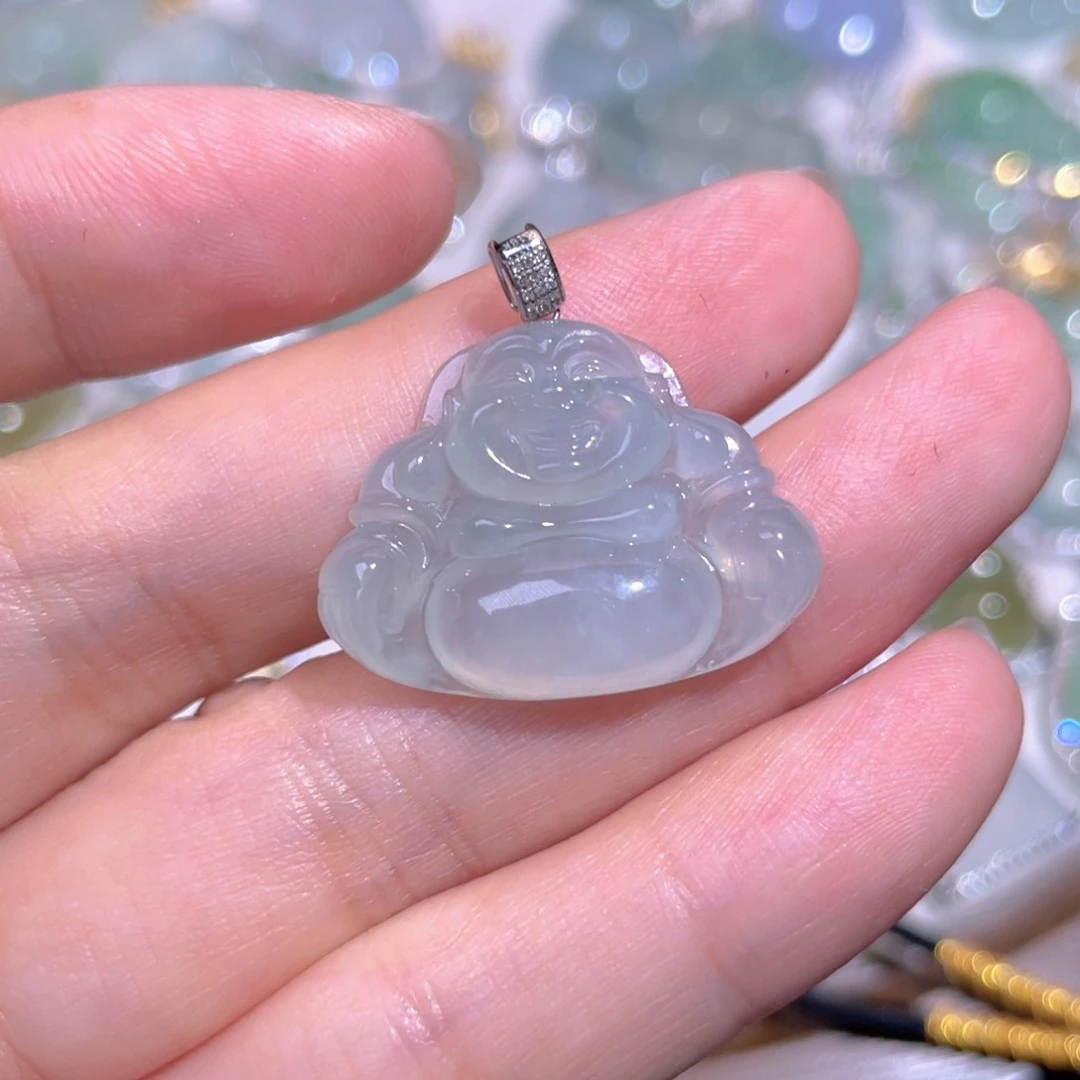 颈饰18K金镶嵌翡翠翡翠