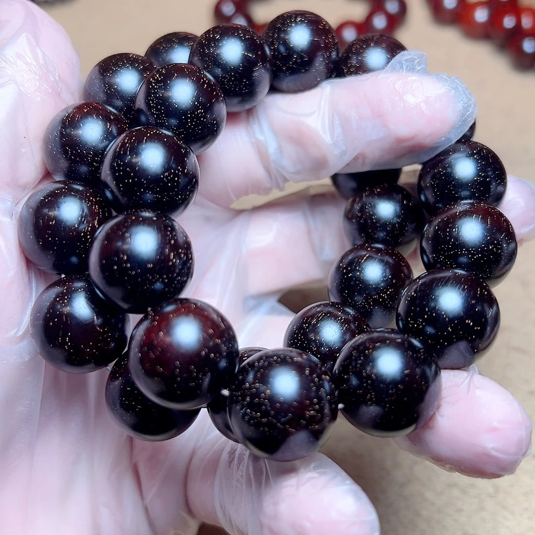 小叶紫檀手串/手链1.8小爆星孤品