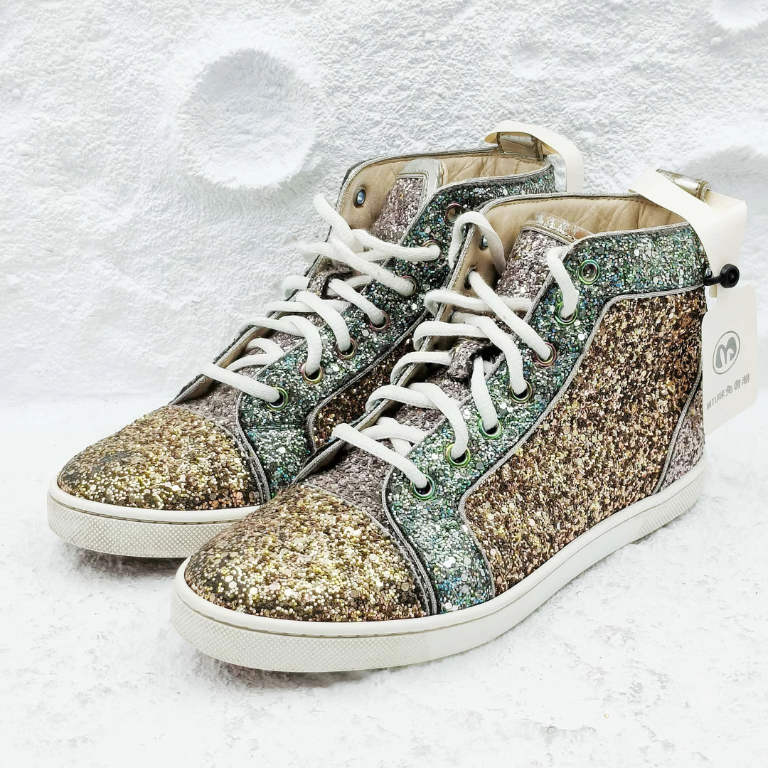 99新 Christian Louboutin/克里斯提·鲁布托 cl/闪钻鞋时尚36.5码