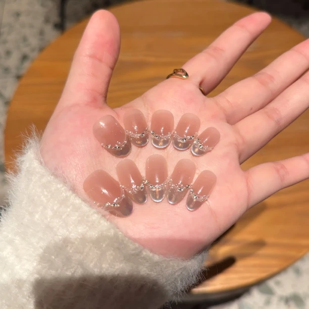 【银河预报】极光法式猫眼高级百搭气质显白手工穿戴甲