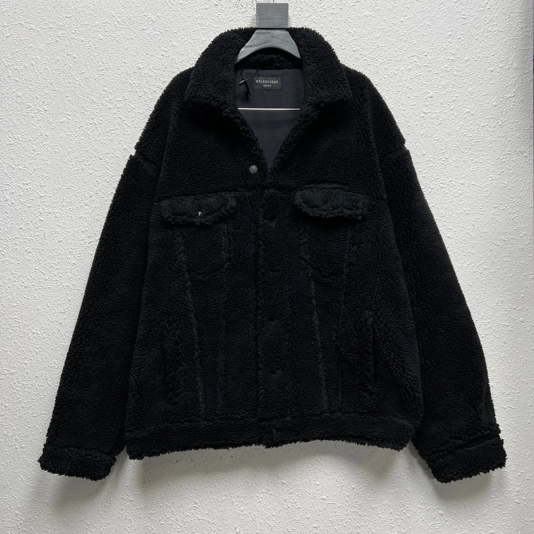 全新未使用 Balenciaga/巴黎世家 羊羔绒泰迪绒夹克 2码 DY11762