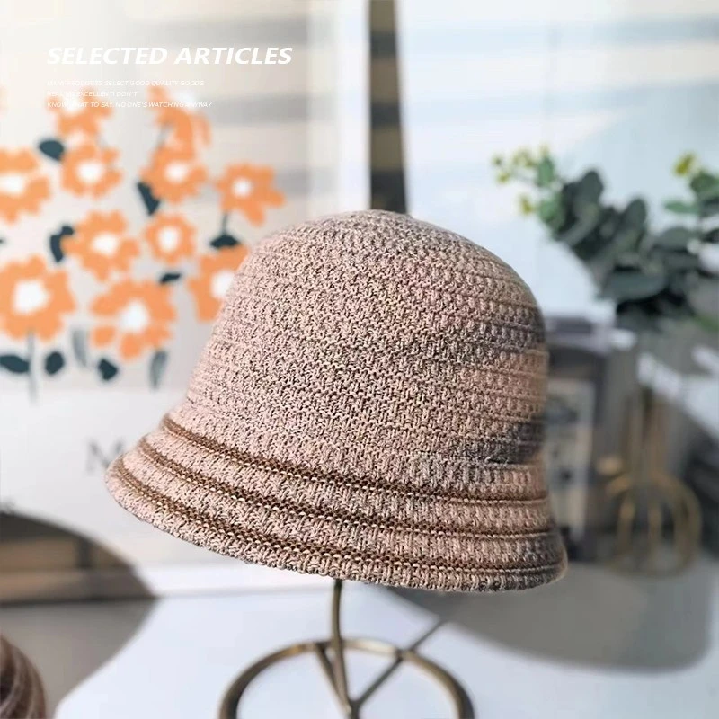 【花如雪】外贸出口手勾全澳毛拼接渔夫帽