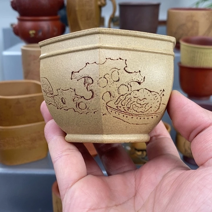 紫砂茶杯宜兴紫砂主人杯