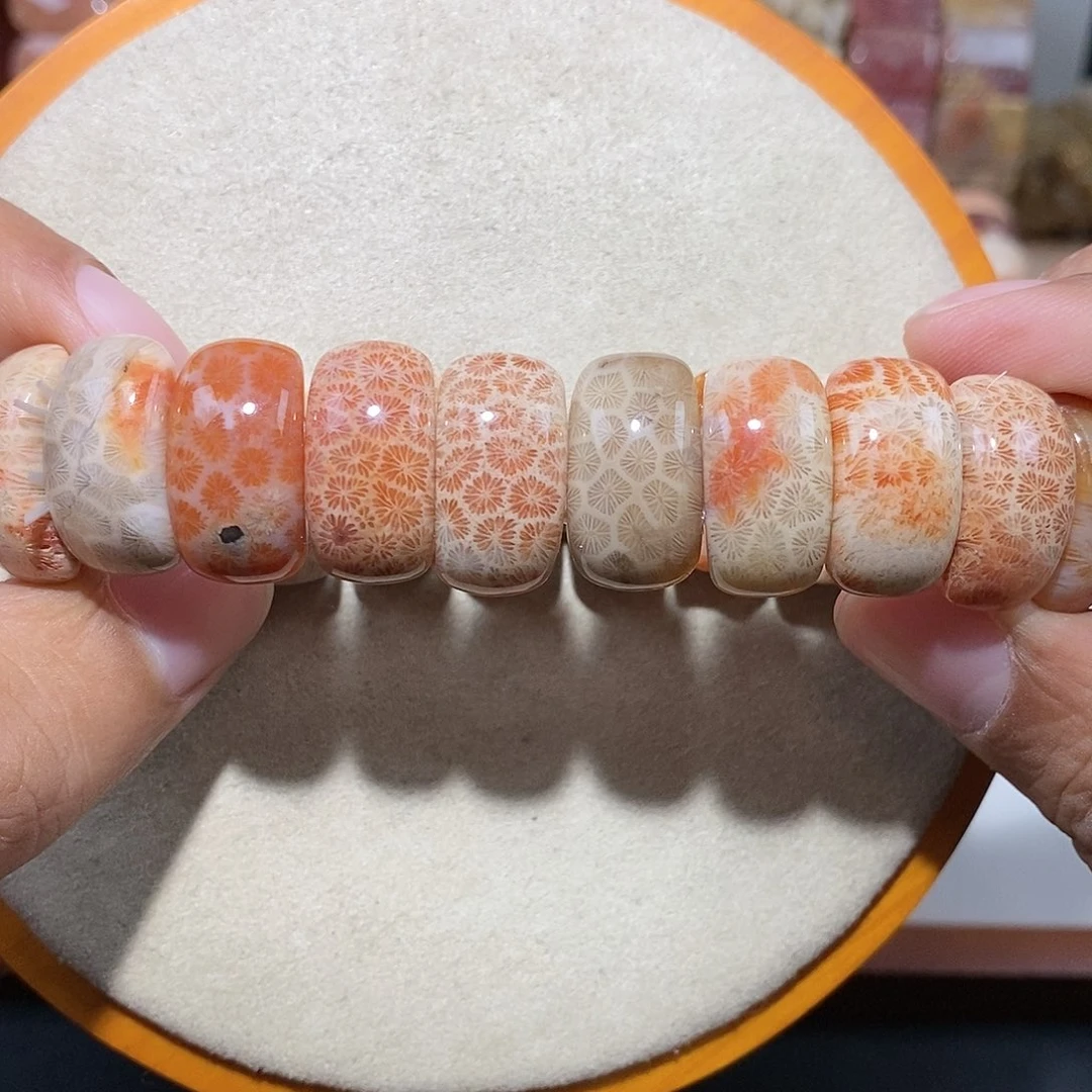 硅化珊瑚（珊瑚玉）手链未镶嵌鱼*?