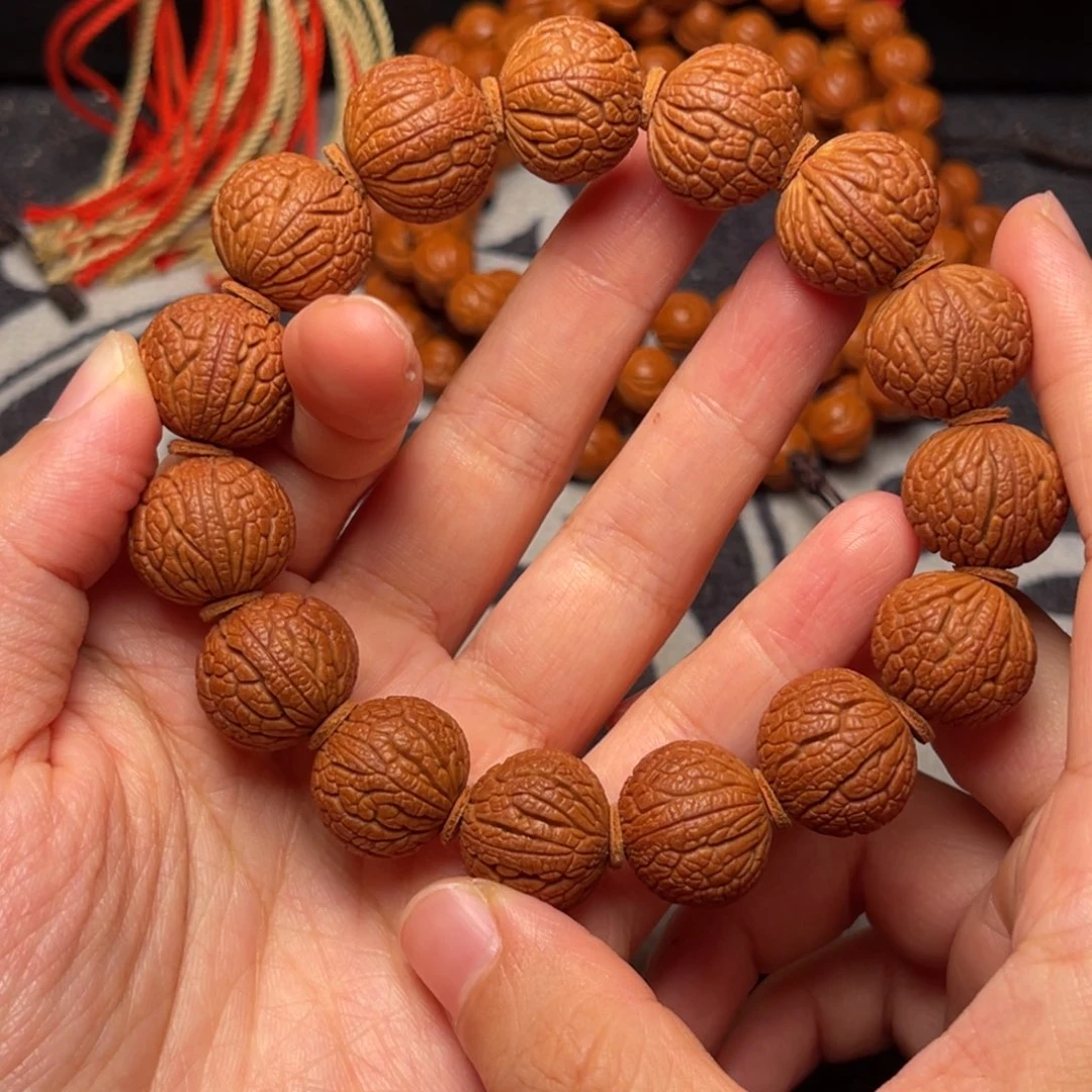 桃核手串龙纹仿古16