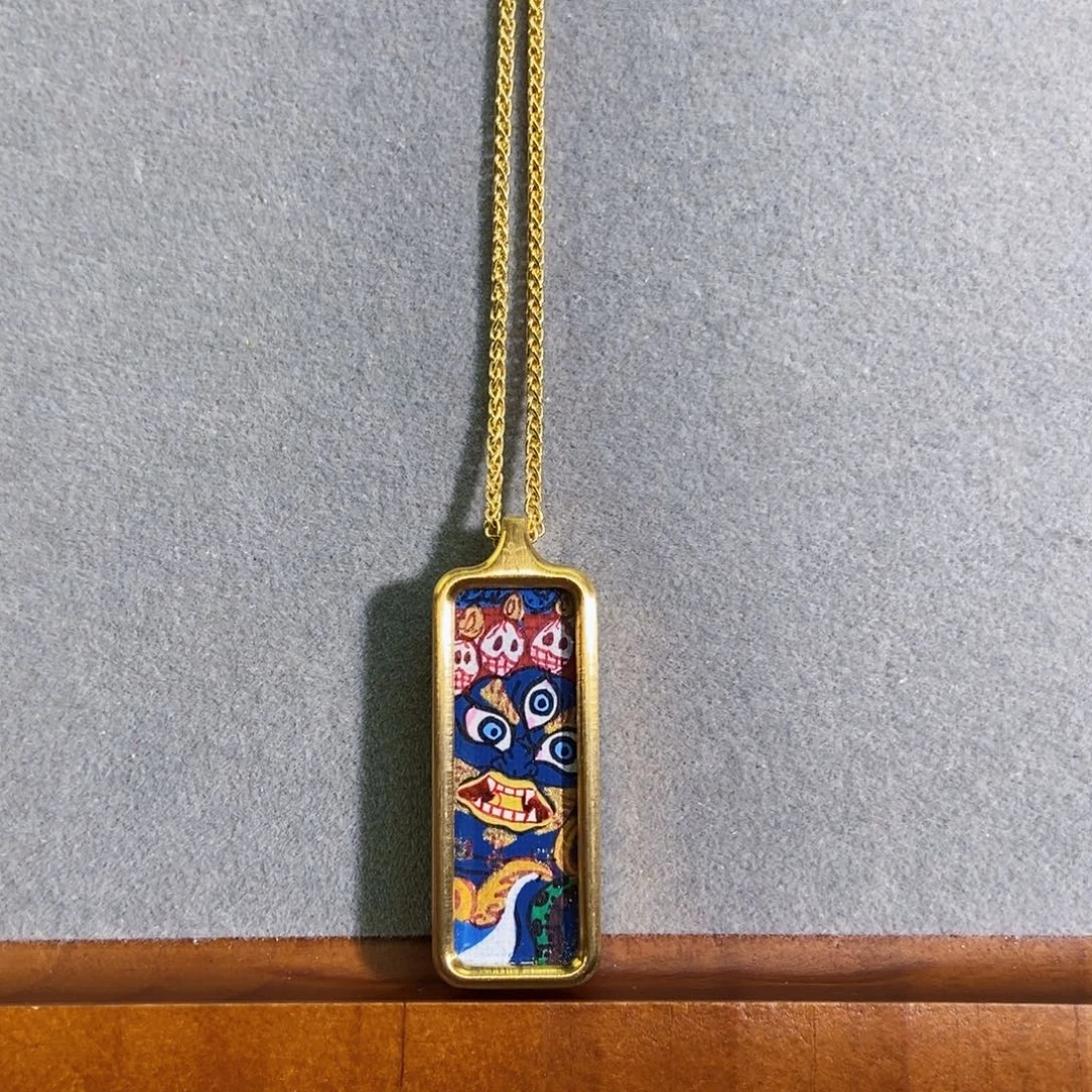 吊坠纯手绘唐卡大黑天