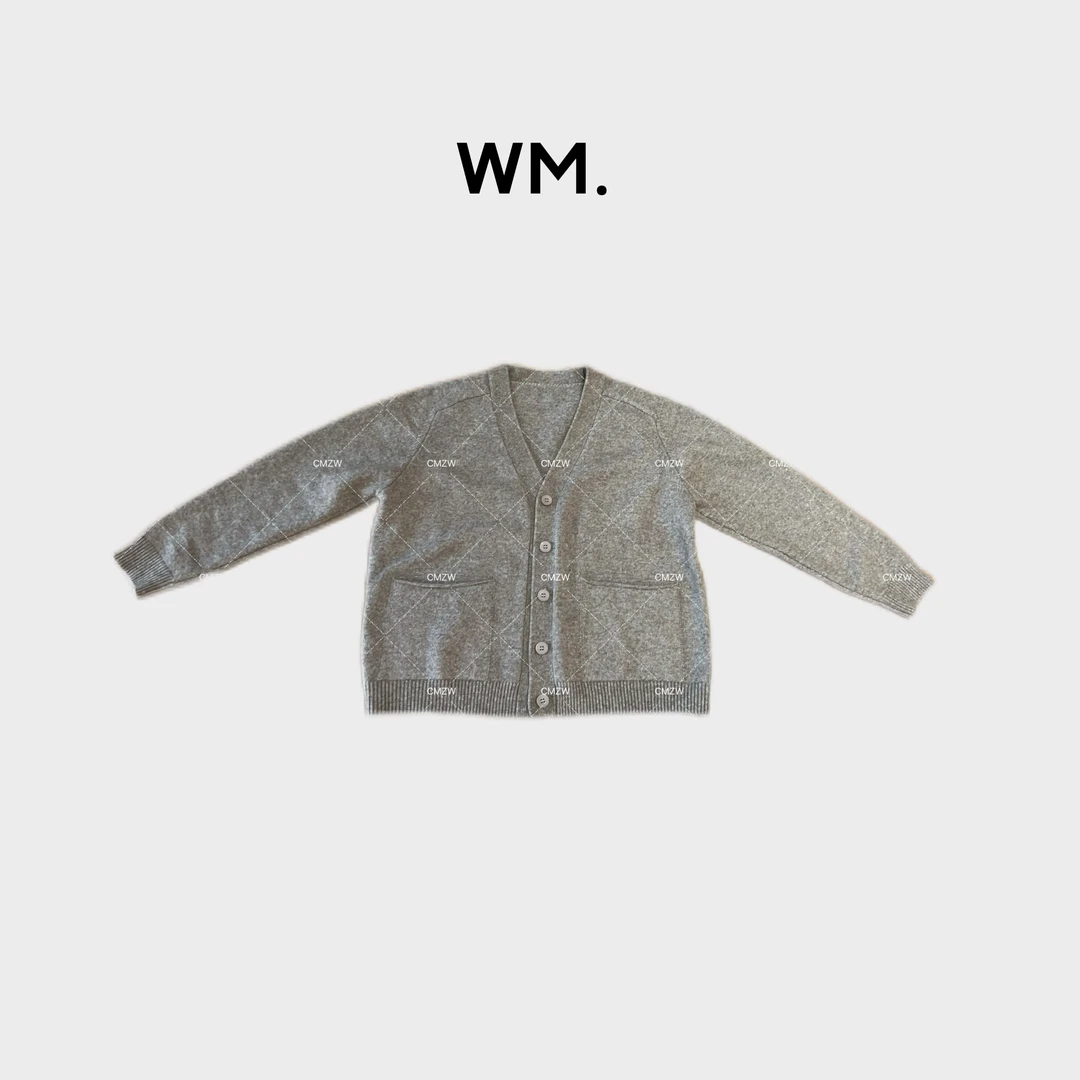 CMZW*花纱咖*小众款极简立裁常规版开衫毛衣JS-Z-25092604