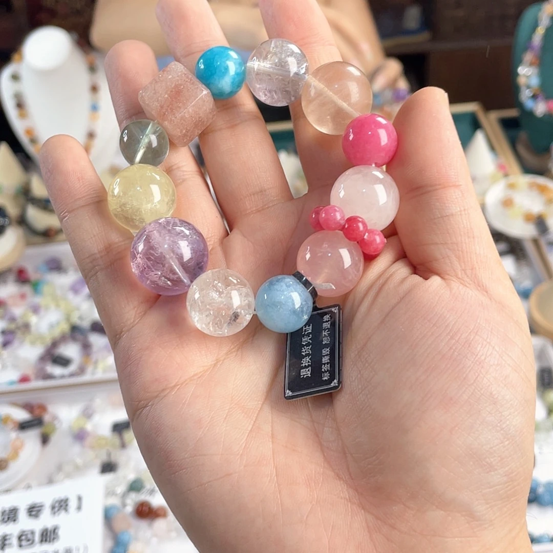 银S925镀金镶嵌手链水晶