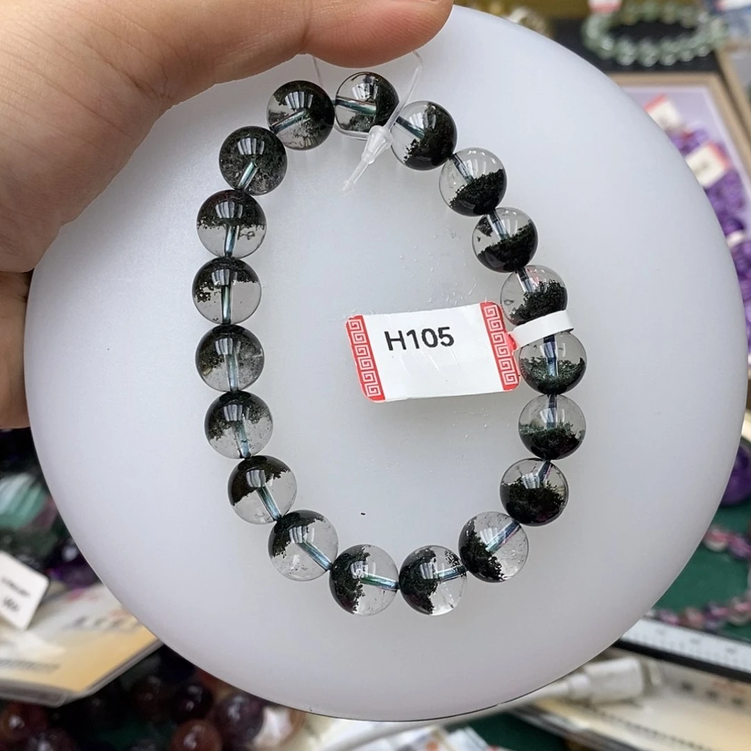 未镶嵌手链水晶H105绿幽灵10+
