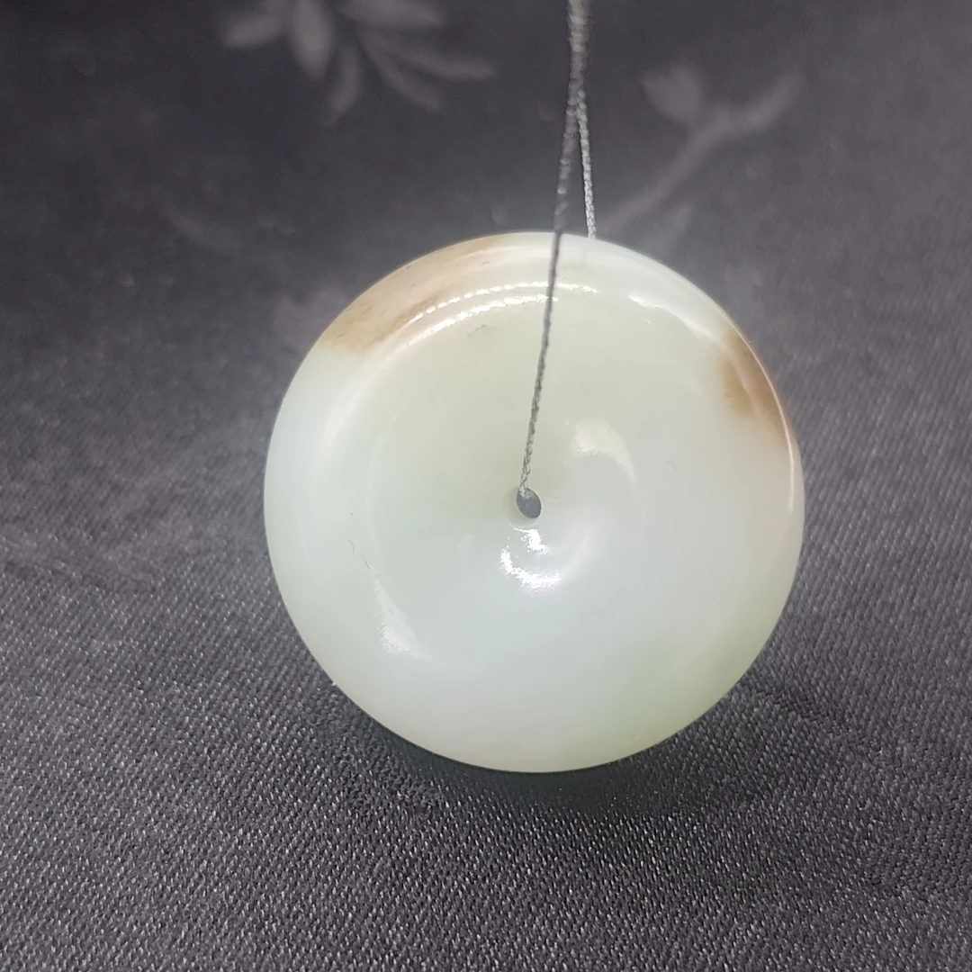 【国玉甄品】 PA028 和田玉平安扣吊坠27X8.8mm
