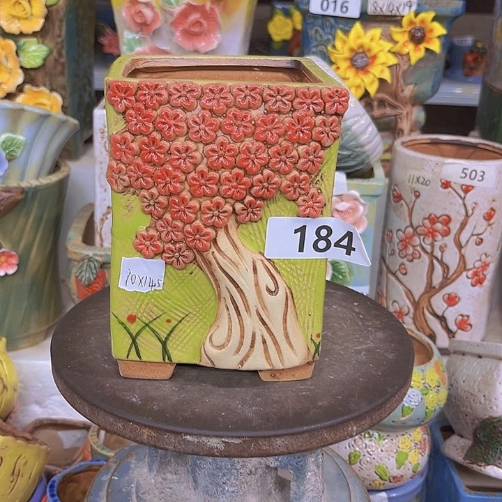 紫砂花盆粗陶材质多肉花盆