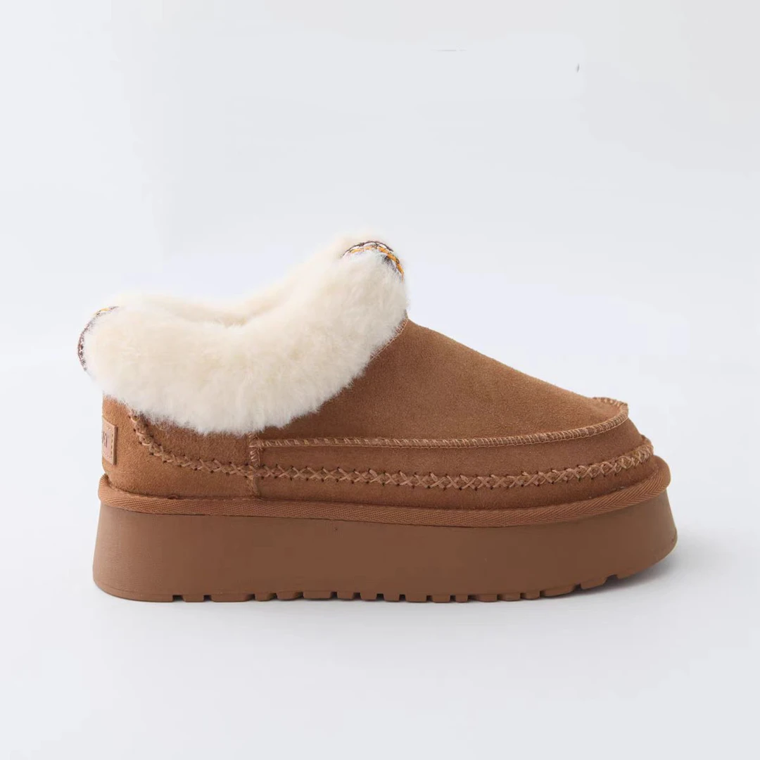 休闲雪地靴时尚加绒加厚短筒保暖棉鞋SS2412202J20