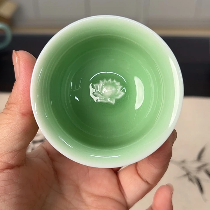 龙泉云间青瓷小米茶器