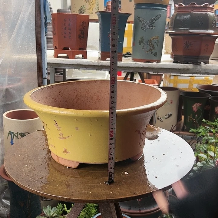 宜兴紫砂花盆33黄票口