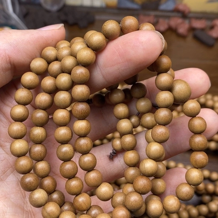 檀香木手串/手链0.7*108焦糖韵