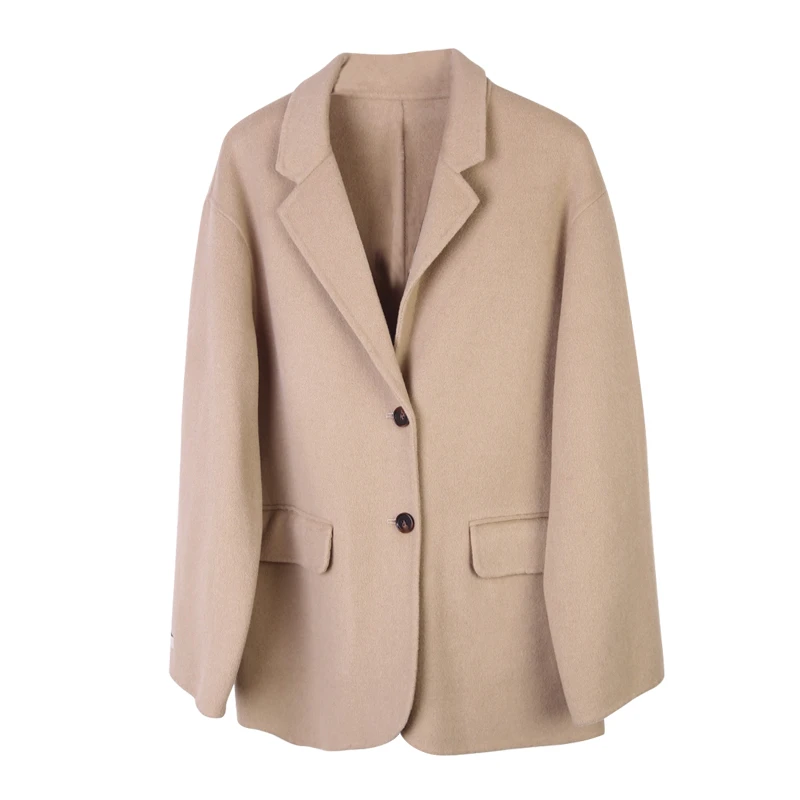 ED.lumoder 羊绒中长款气质秋冬双面毛呢外套 #D3K0259