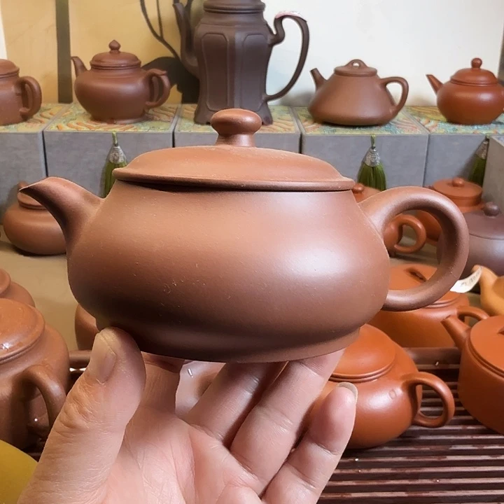 紫砂茶杯全手工紫泥明炉200cc微瑕