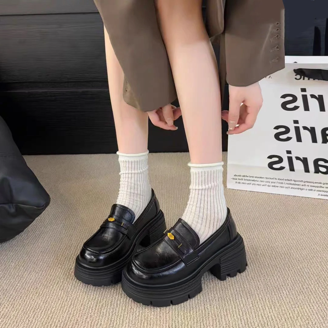 【有运费险】九【0-50】厚底乐福鞋小皮鞋单鞋女（听主播编码下单）