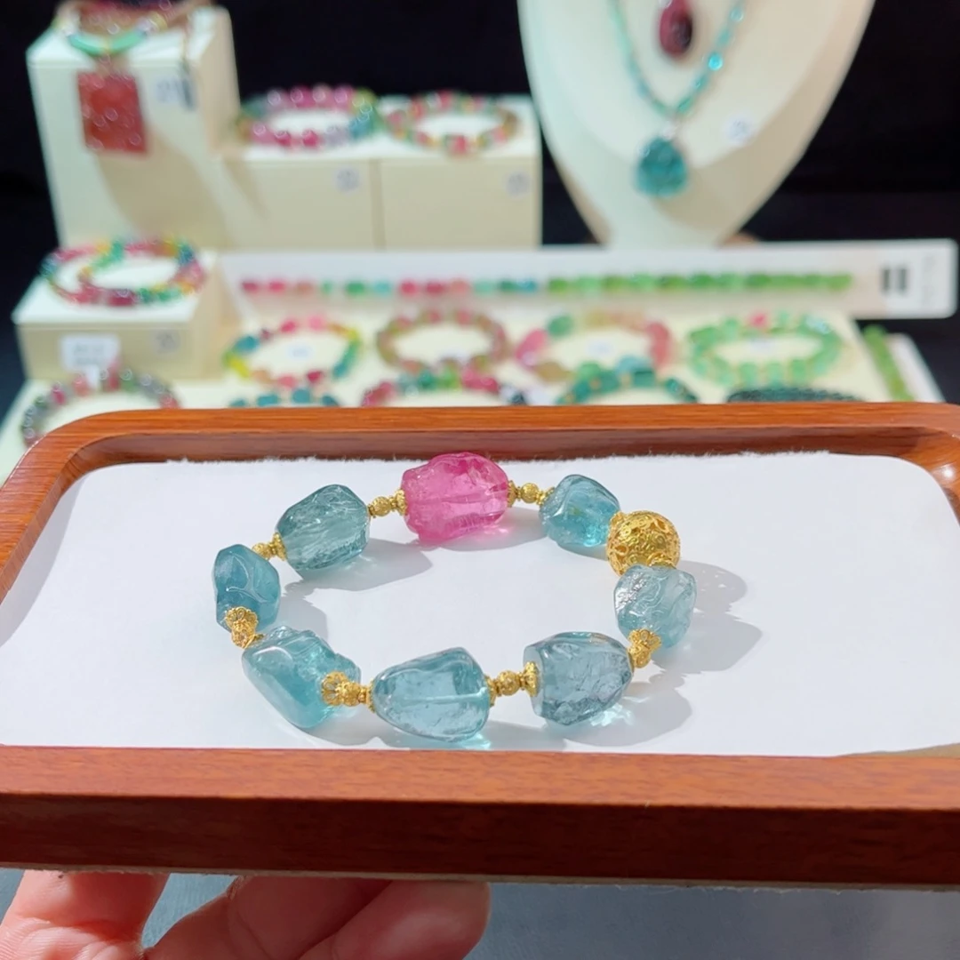 18K金镶嵌手串碧玺手串