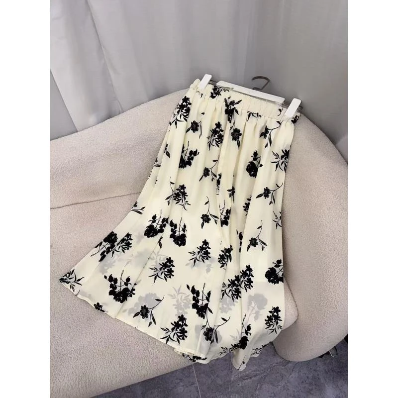 GK328杏色高腰显瘦半身裙