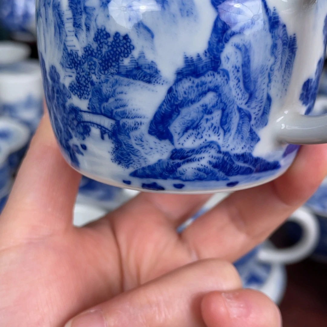 陶手工手绘青花，青花