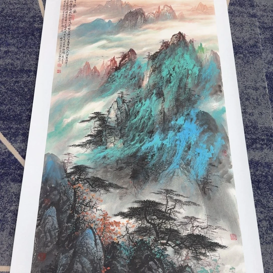 国画国画作品山水花鸟