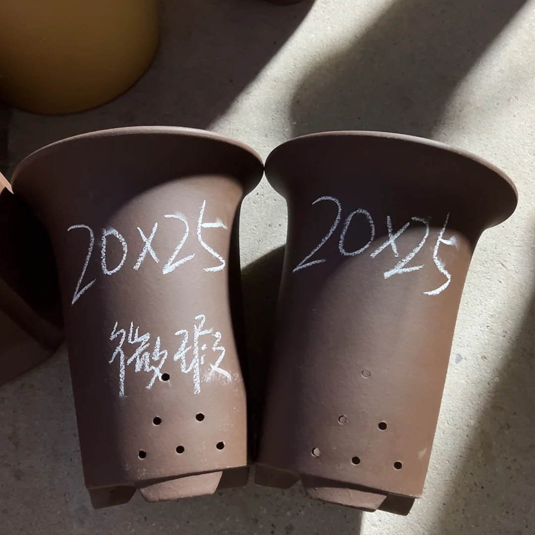 紫砂花盆宜兴紫砂花盆2只