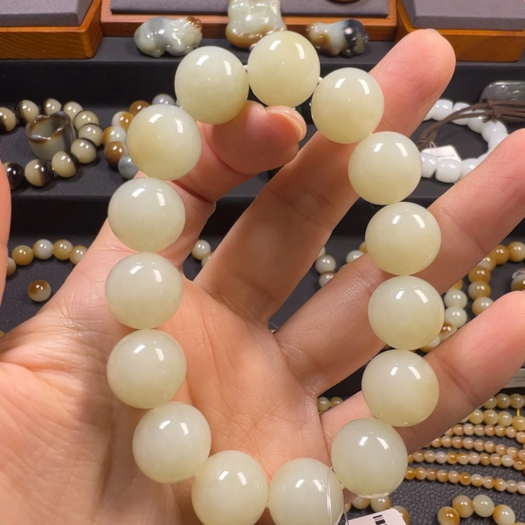 和田玉未镶嵌手链卡14