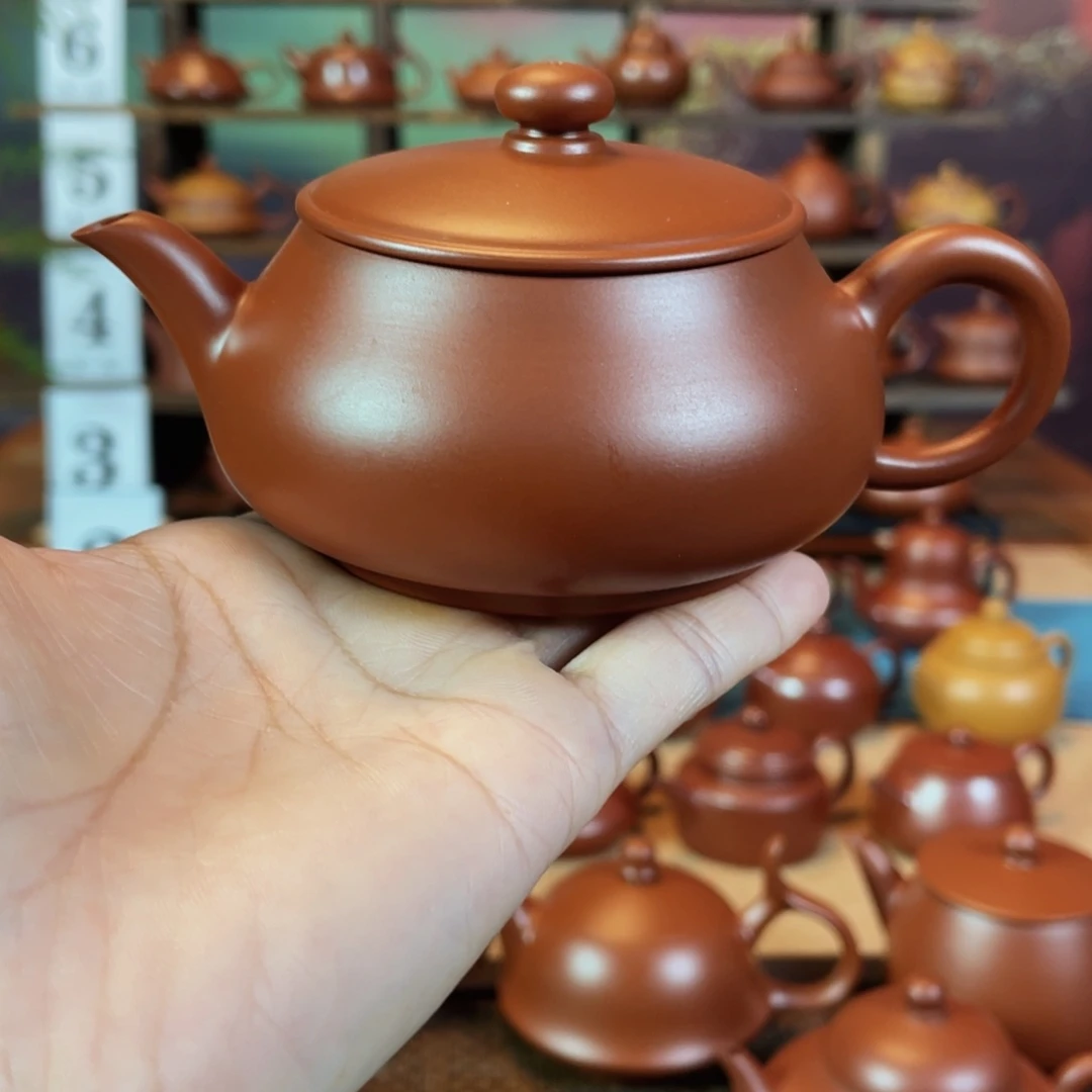 茶壶紫砂…*潮州手工手拉朱泥明炉壶