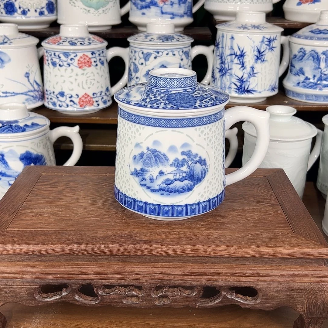 景德镇高温陶瓷办公杯家用