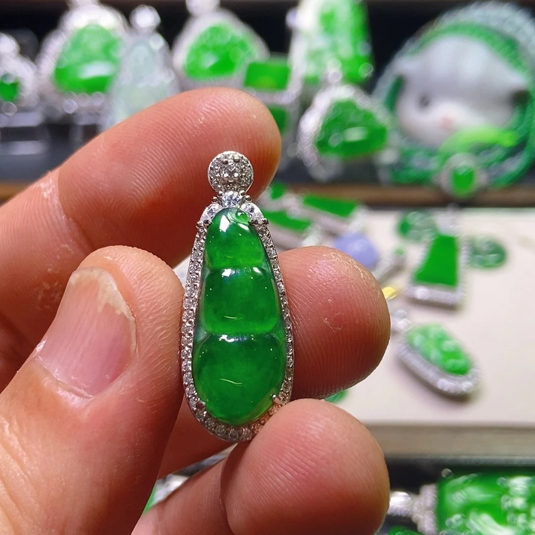 翡翠银S925镶嵌吊坠(不含链)761吊坠