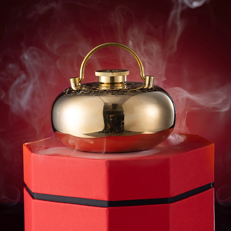 顺丰 朱炳仁铜 福满金运汤婆子 摆件装饰