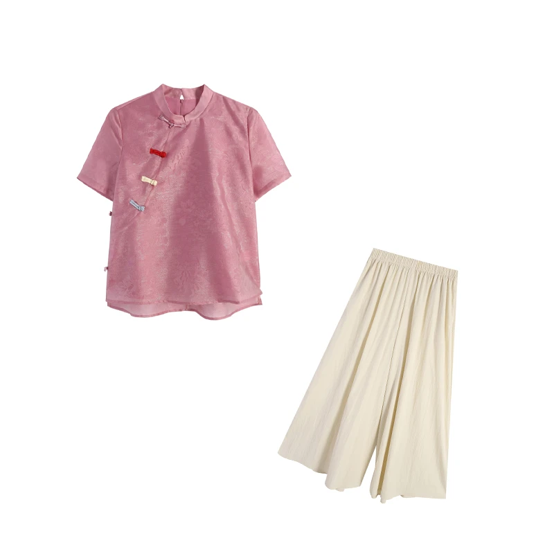 五季家/【云度月】中国风绣花气质休闲显白两件套装ZL108138