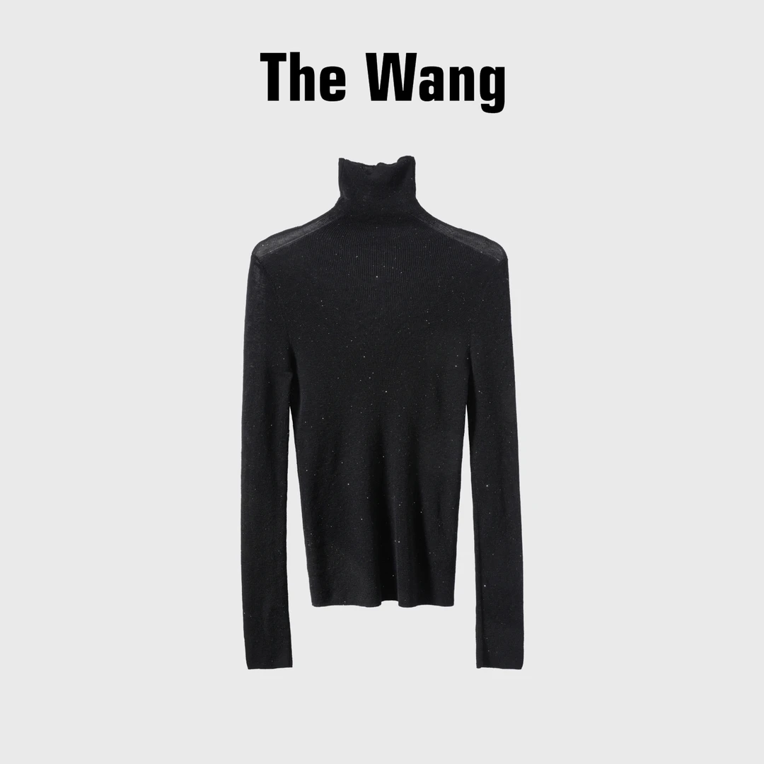 The Wang【细闪打底】高领细闪长袖毛针织衫B533-3106