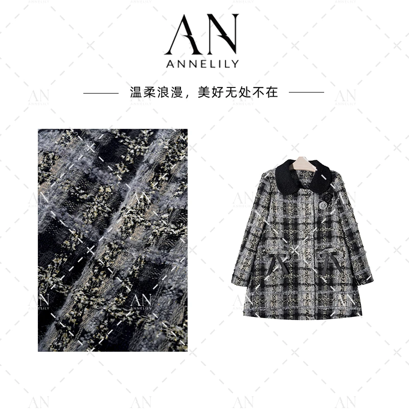 ANNELILY安琪琪【星遇】冬季上新时尚休闲轻奢百搭外套AW2512018