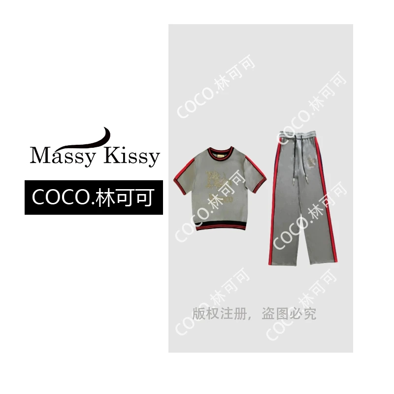 【COCO林可可】Y30春夏上新圆领减龄显瘦短袖套装VC116