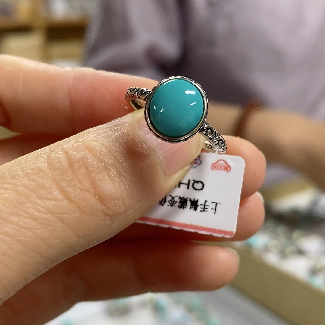 银S925镶嵌绿松石珠宝奇石