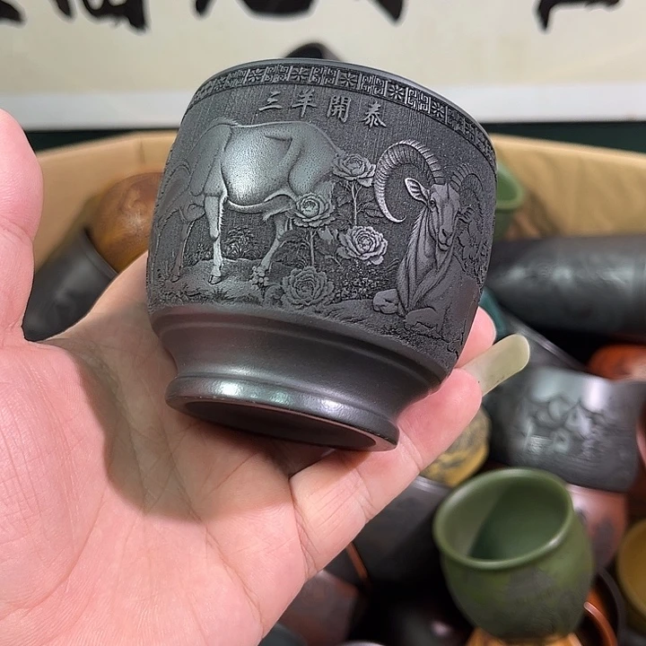 茶杯紫砂全手工紫砂主人杯